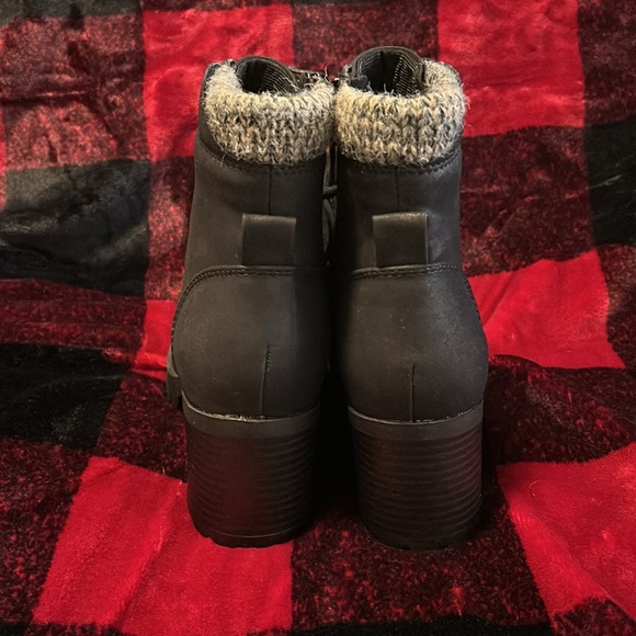 Soda Women Chunky High Heel Combat Army Riding Boot Booties Lug Black Size 7 - Picture 4 of 8